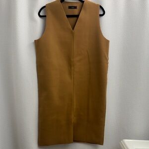 Tan V-Neck Mini Dress